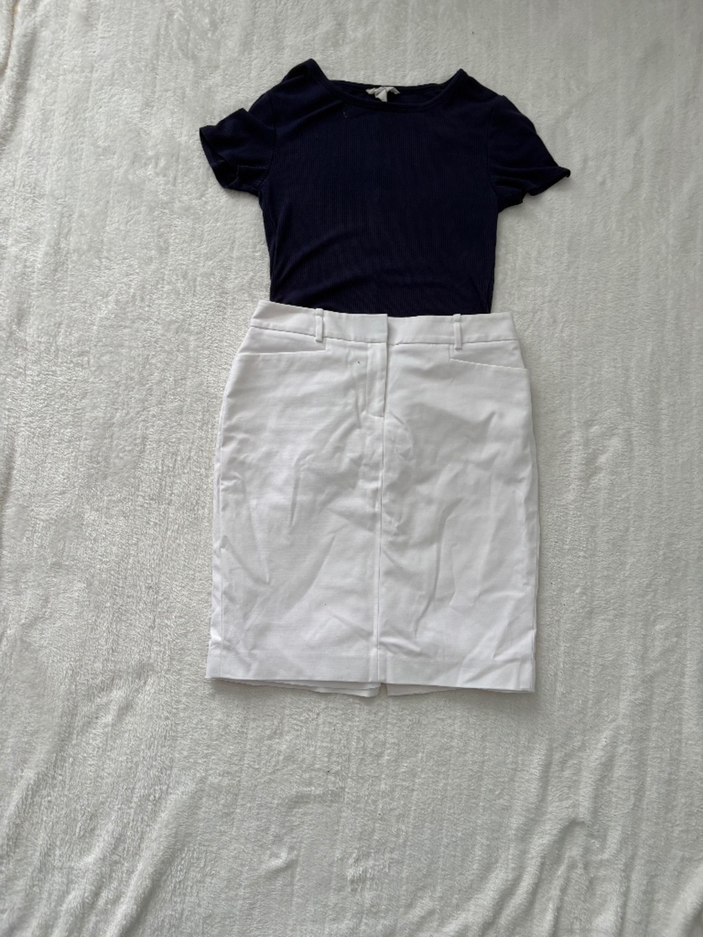 Calvin Klein Skirt Women’s 4P White Business Casual Pencil Skirt